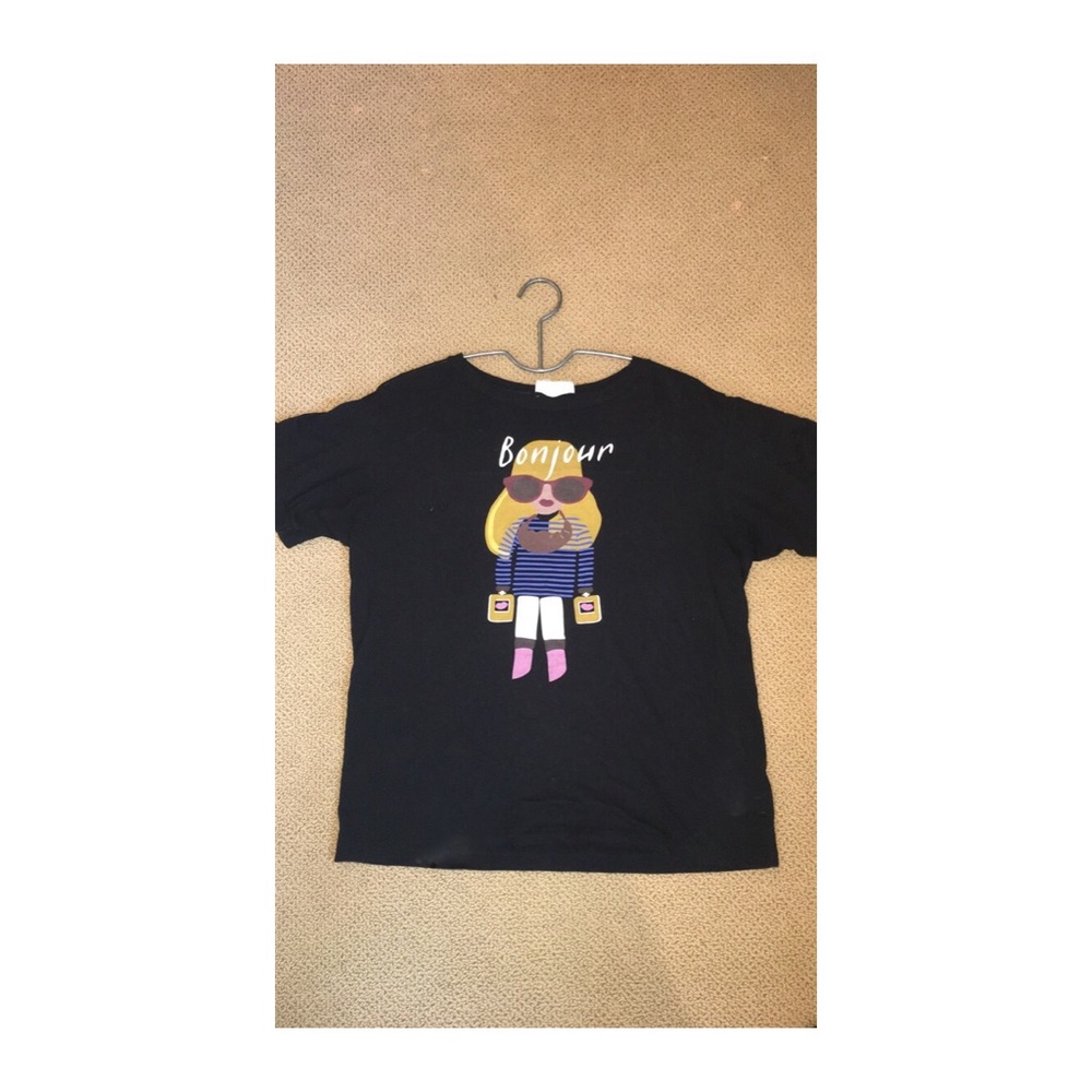 Zara Basic Black „Bonjour“ (3/$10 🌸✨)